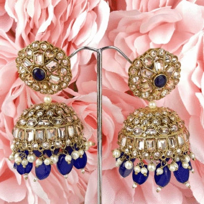 Crystal Necklace Set - Gold & Blue - Image 2