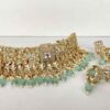 Kundan x American Diamond Choker set - Gold & Mint