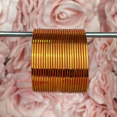 Orange Shiny Aluminium Bangles