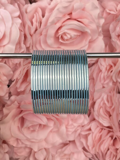 Sky Blue Shiny Aluminium Bangles.