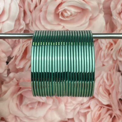 Light Teel Shiny Aluminium Bangles
