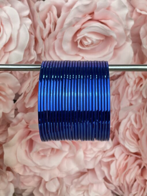 Royal Blue Shiny Aluminium Bangles