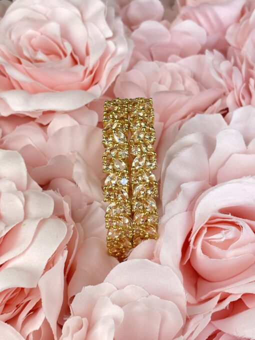 Gold Flower Chain Kara - Image 3