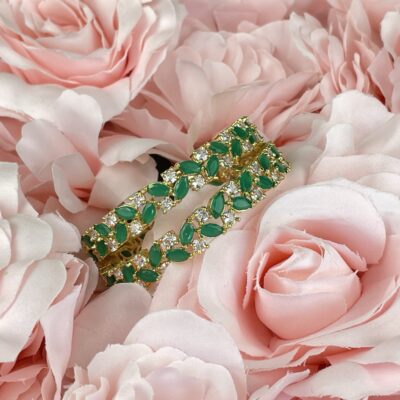 Emerald Flower Chain Kara