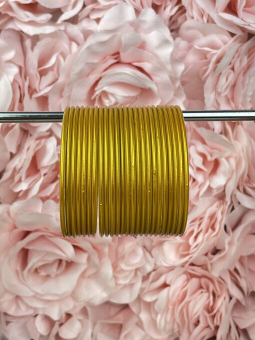Mustard Yellow Matt Aluminium Bangles