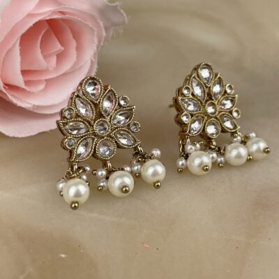 Pearl Dew Drop Earrings - Image 2