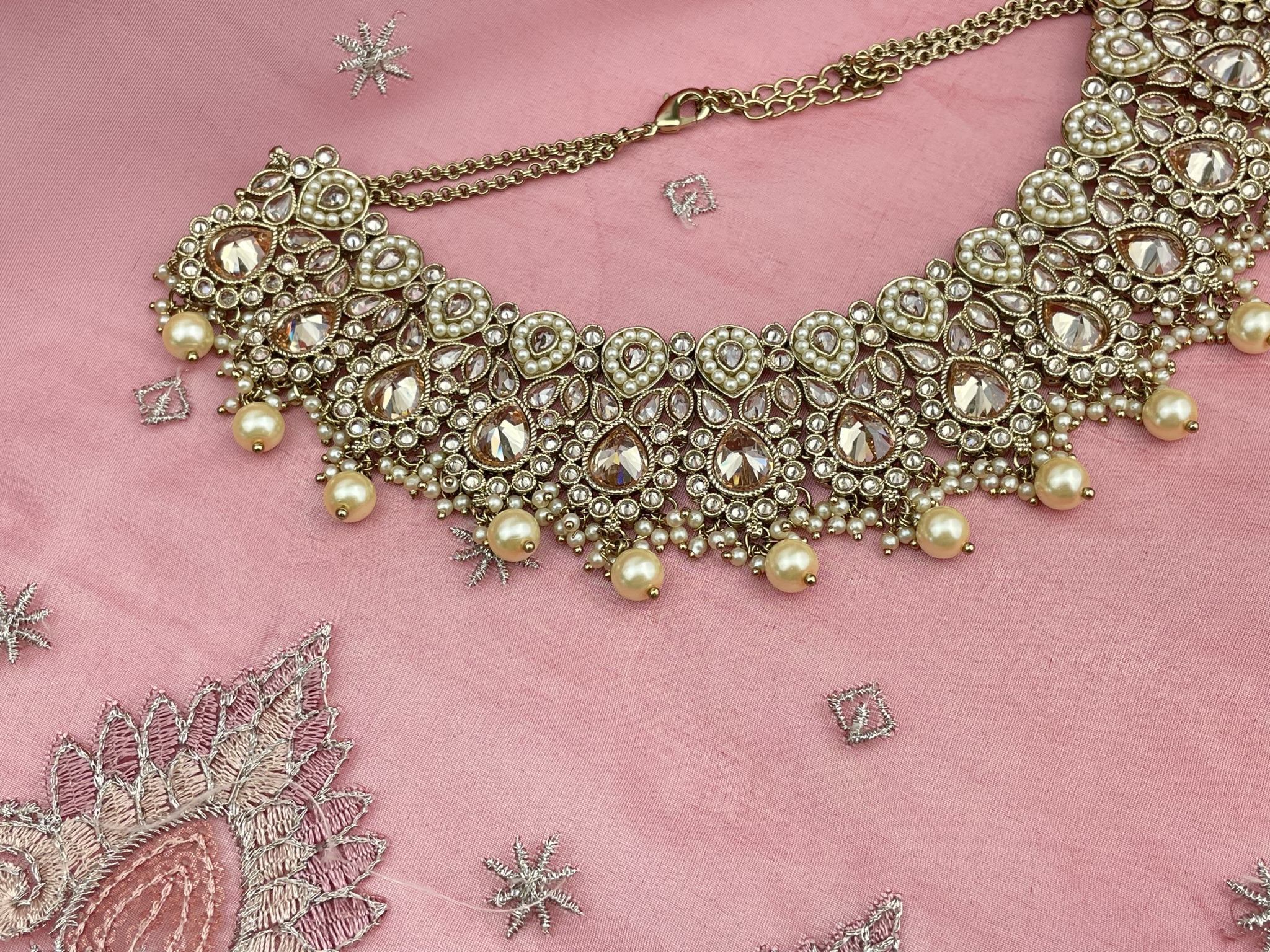 Enchanted Elegance Necklace Set – Gold | Chohan's Jewellery