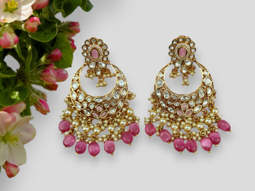 Rani Golden Gleam Beaded Earring & Tikka Set - Image 3
