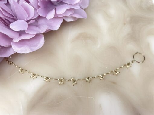Small Pearl Chain Nose Ring - Image 3