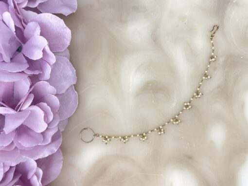 Small Pearl Chain Nose Ring