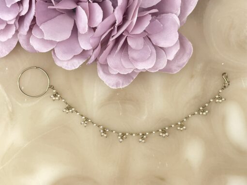 Large Pearl Chain Nose Ring - Image 3