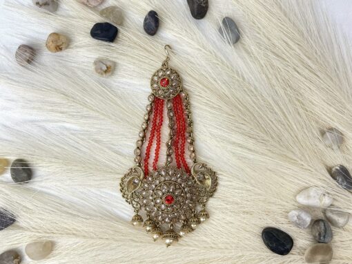 Light Red and Gold Pasa/ Jhumar
