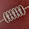 Rainbow Silver Crystal Large Statement Bracelet