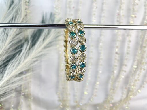 Dainty Turquoise Crystal Kara