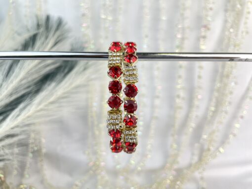 Red Crystal Kara set of 2