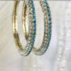 Turquoise Crystal Pointed Kara set of 2 - Image 2