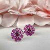 Rubi Round Flower American Diamond Studs