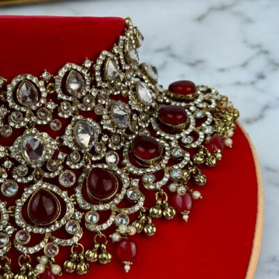 Rubi With White Noor-e Mumtaz Choker set - Image 2