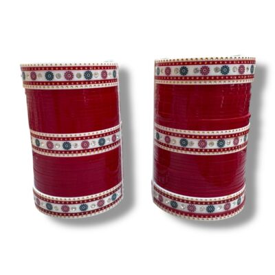 Traditional Red & Gold Wedding Choora Set | Bridal Shaadi Chura Bangles | Punjabi Suhaag Chura | Indian Wedding Jewelry