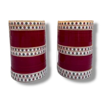 Classic Red & Gold Punjabi Choora Set | Wedding Chura Bangles | Bridal Suhaag Chura | Indian Wedding Jewelry