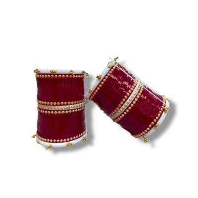 Traditional Punjabi Choora Set | Wedding Chura Bangles | Red & Gold Suhaag Chura for Brides | Indian Wedding Bangles