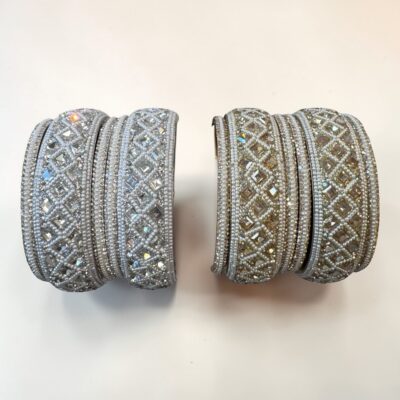 Traditional Pearl Churi Set – Indian & Pakistani Ethnic Bangles | Bollywood Style Women’s Jewellery (6 Piece / 2 Piece)