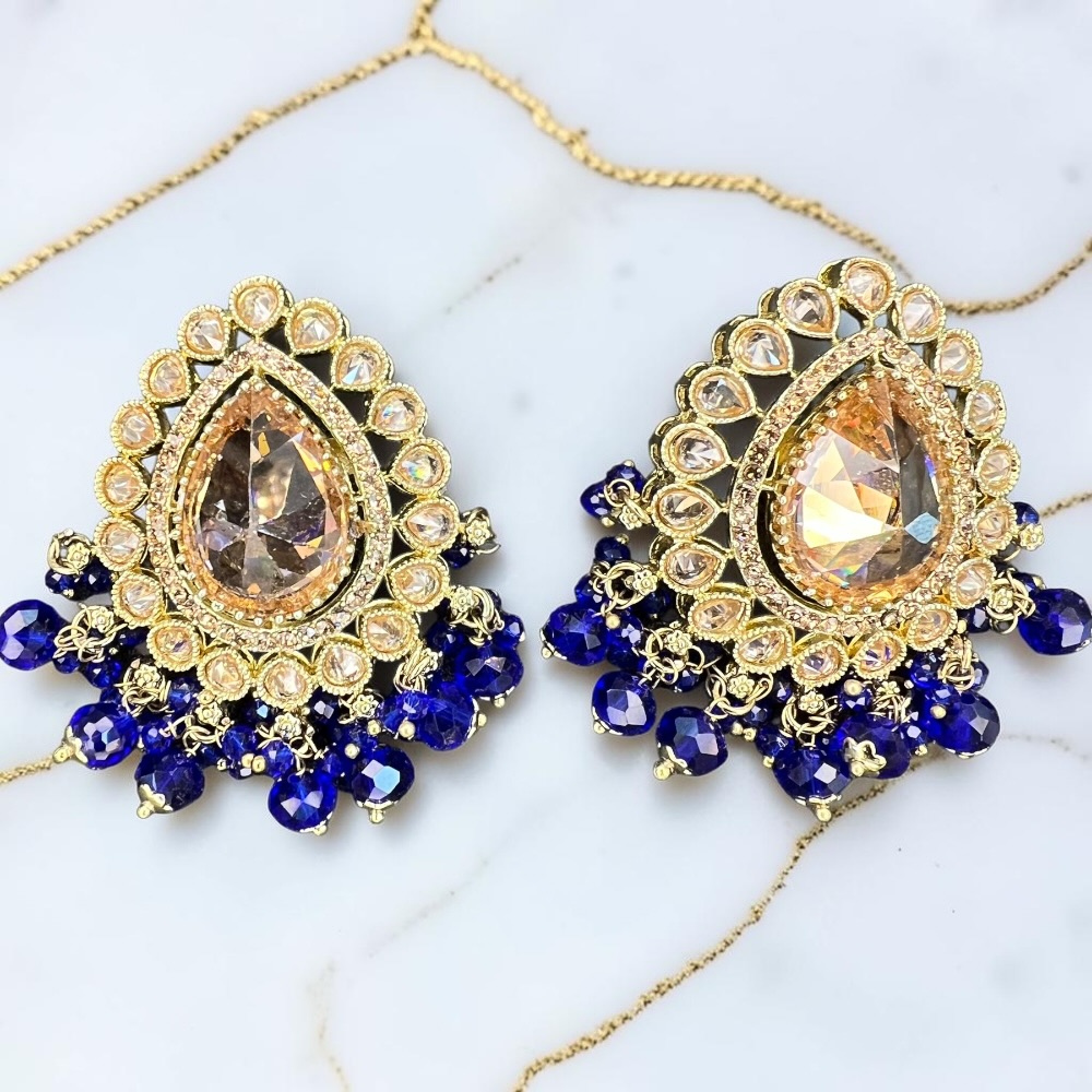 Luxury Antique Large Stud Crystal Earrings | 14 Colours Available - Image 13