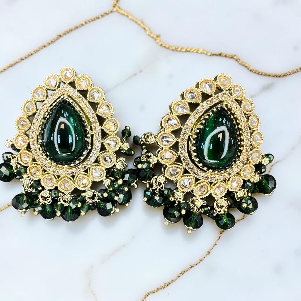 Luxury Antique Large Stud Crystal Earrings | 14 Colours Available - Image 12