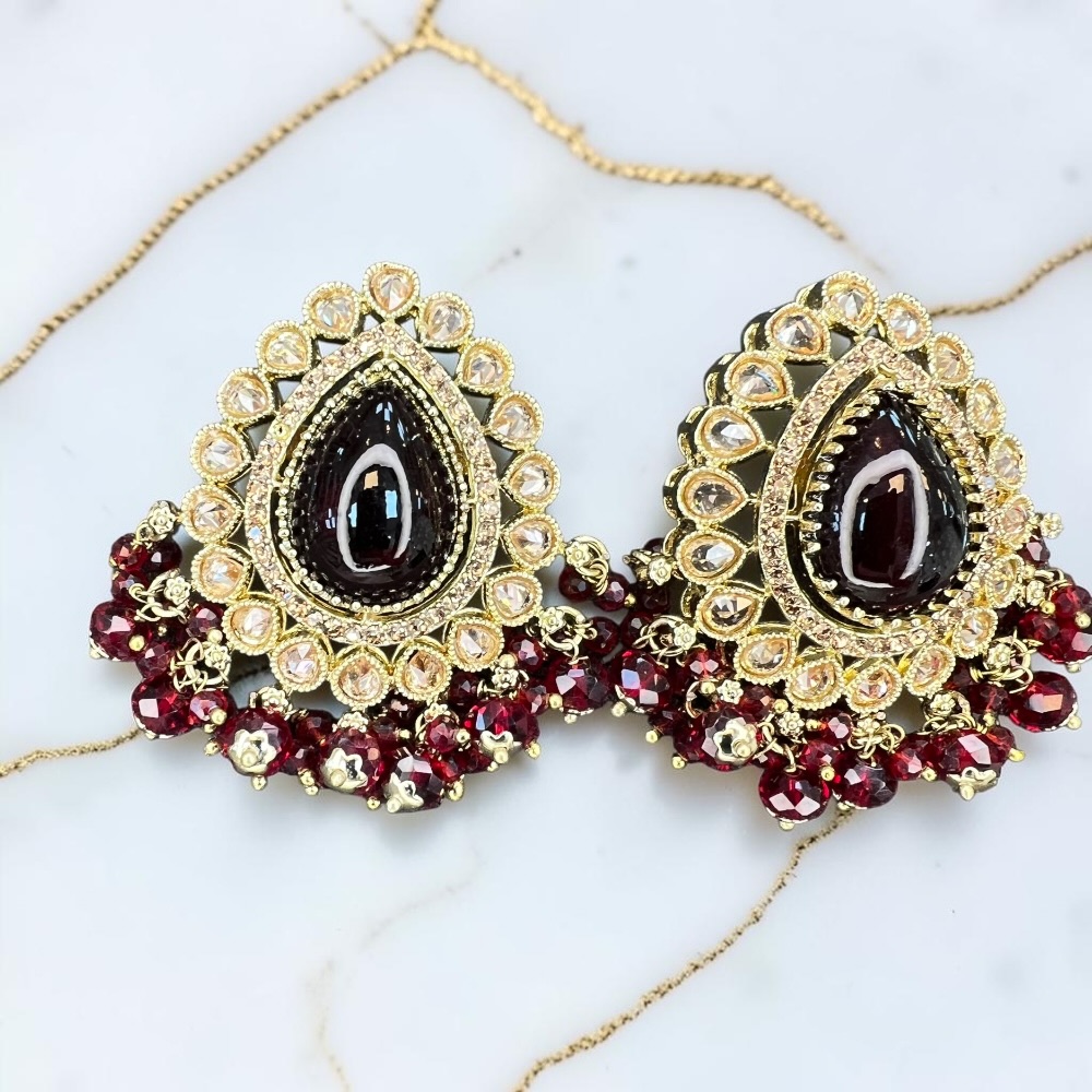 Luxury Antique Large Stud Crystal Earrings | 14 Colours Available - Image 8