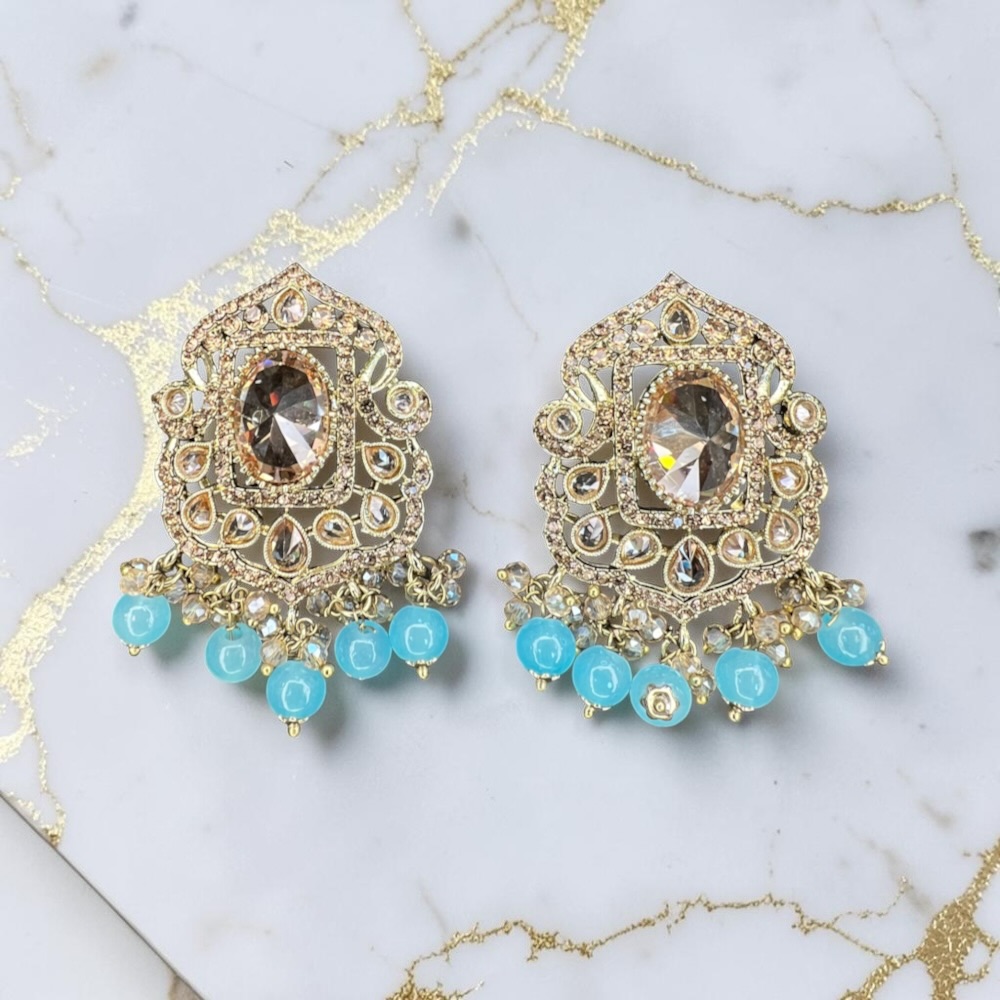 Stud Earrings for Women Antique Crystal Statement Bridal Wedding Ethnic Jewellery
