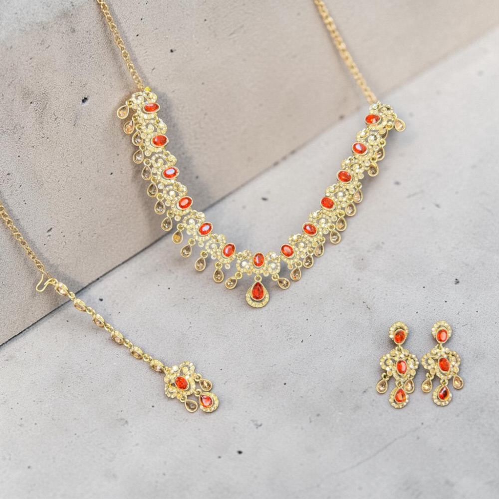 Necklace Set for Women with Earrings and Tikka – Traditional Indian & Pakistani Jewellery - Image 7