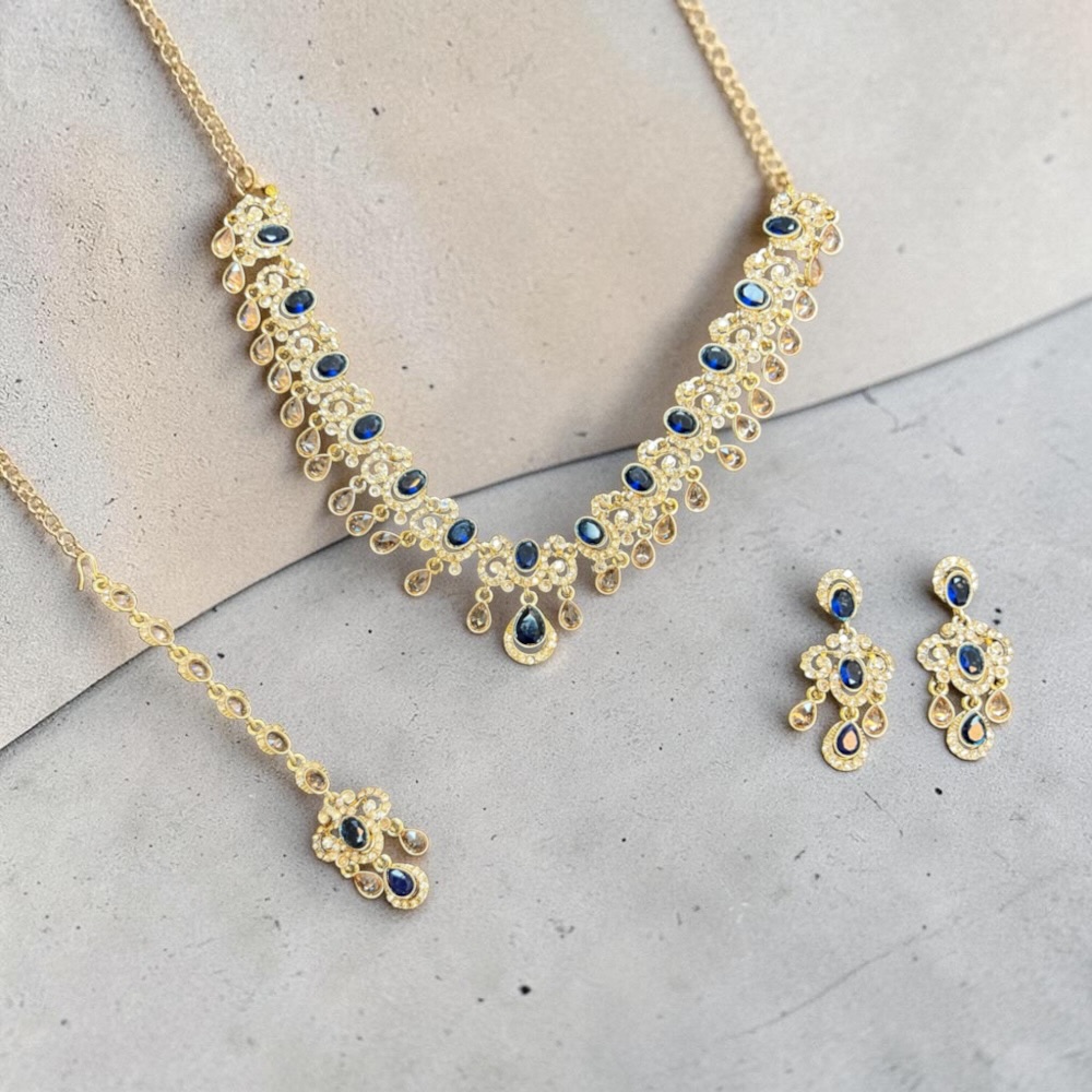 Necklace Set for Women with Earrings and Tikka – Traditional Indian & Pakistani Jewellery - Image 8