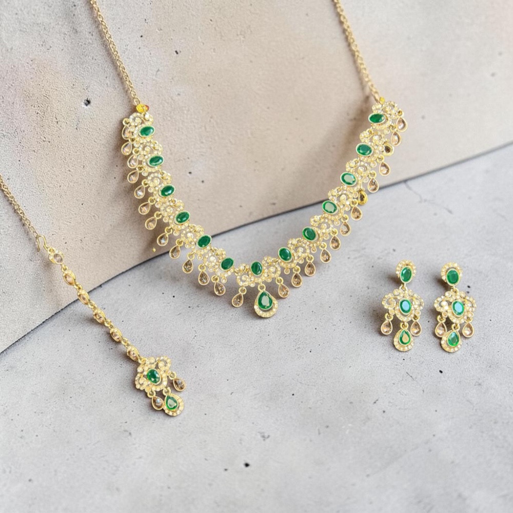 Necklace Set for Women with Earrings and Tikka – Traditional Indian & Pakistani Jewellery - Image 17