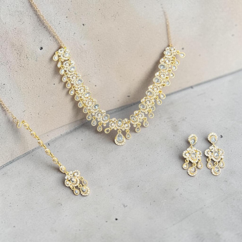 Necklace Set for Women with Earrings and Tikka – Traditional Indian & Pakistani Jewellery
