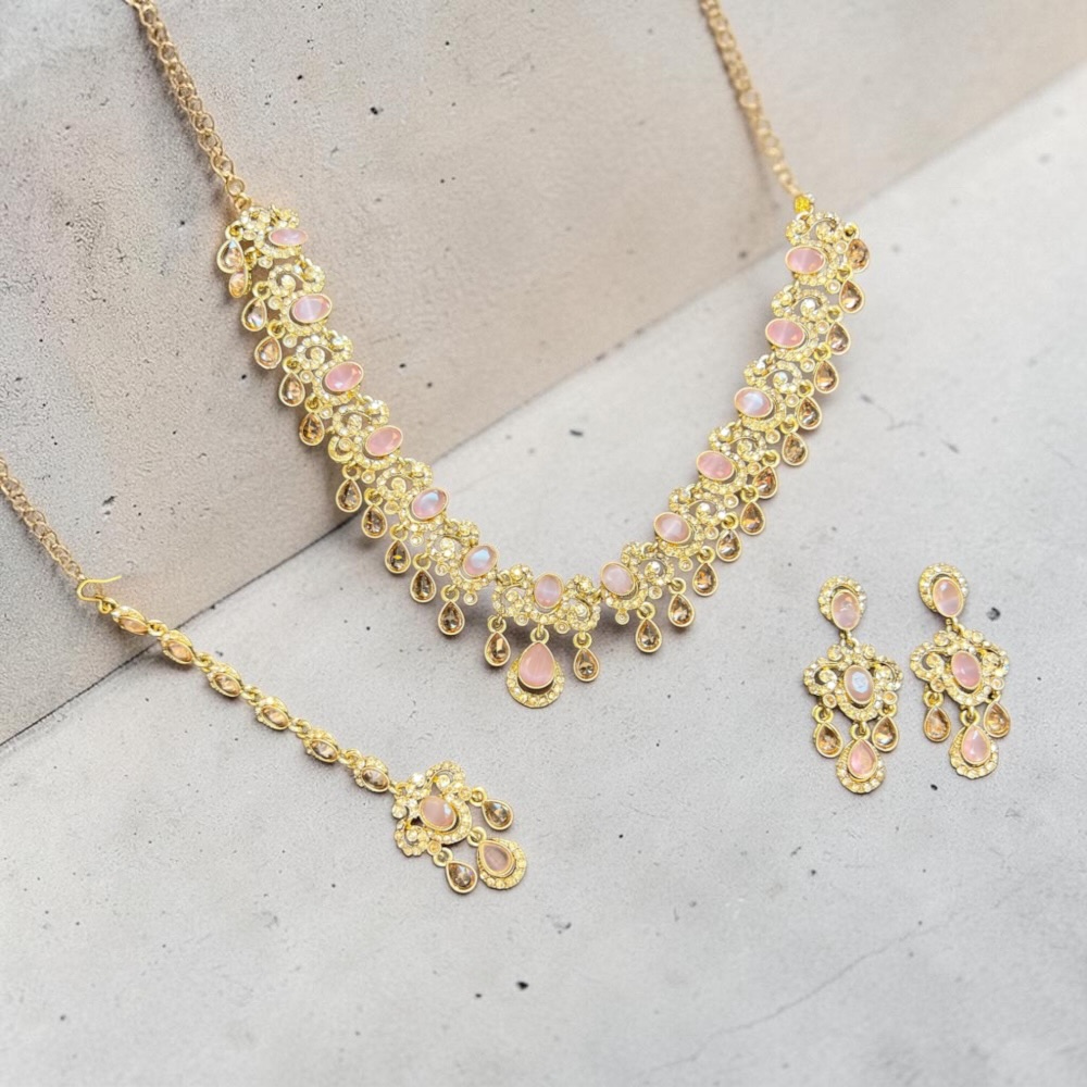 Necklace Set for Women with Earrings and Tikka – Traditional Indian & Pakistani Jewellery - Image 20