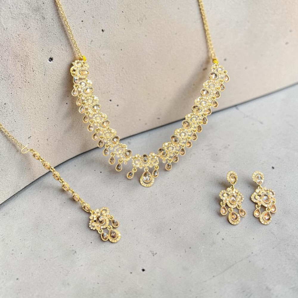 Necklace Set for Women with Earrings and Tikka – Traditional Indian & Pakistani Jewellery - Image 15