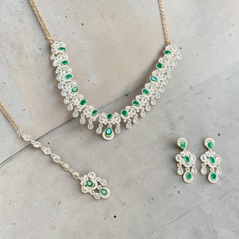 Necklace Set for Women with Earrings and Tikka – Traditional Indian & Pakistani Jewellery - Image 16