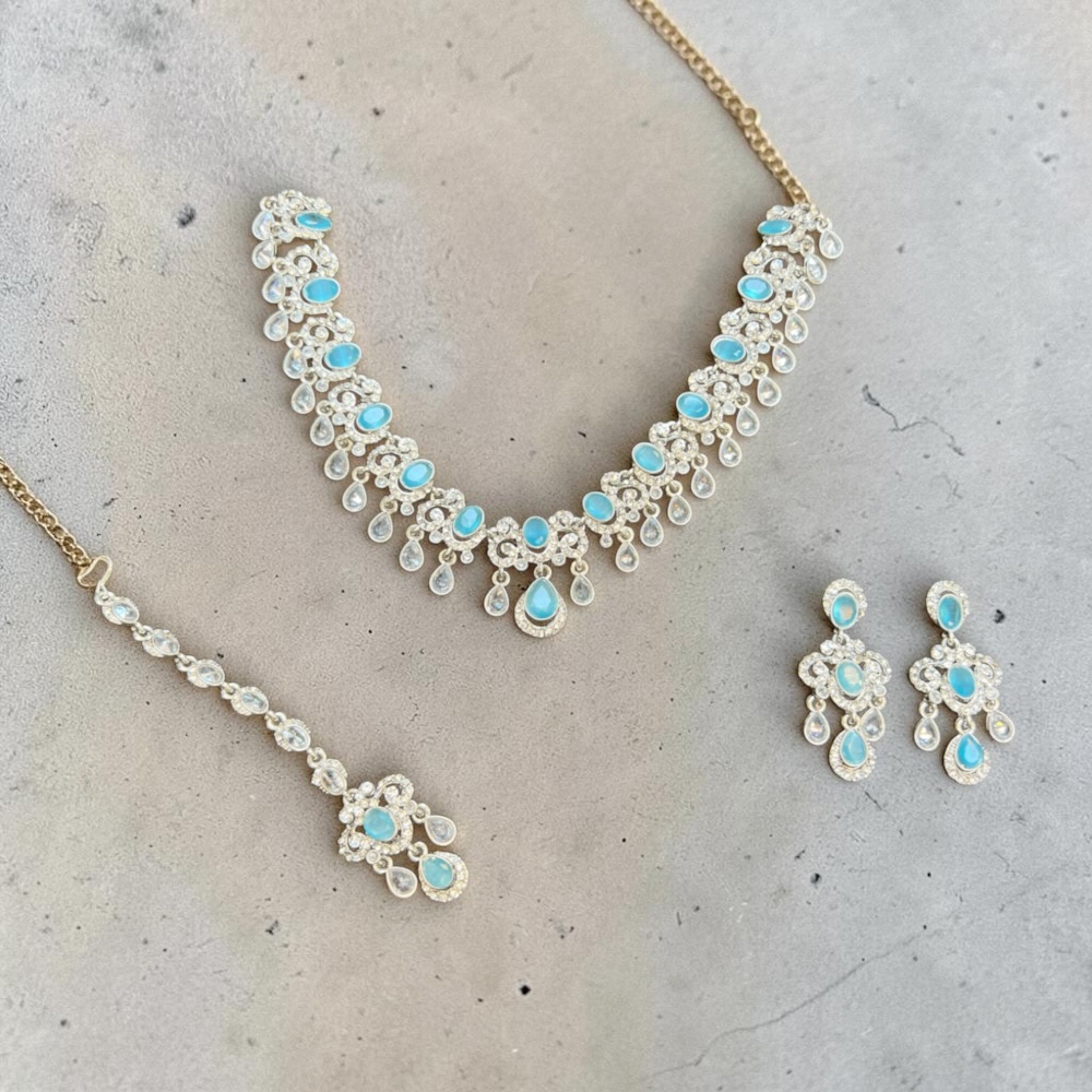 Necklace Set for Women with Earrings and Tikka – Traditional Indian & Pakistani Jewellery - Image 5