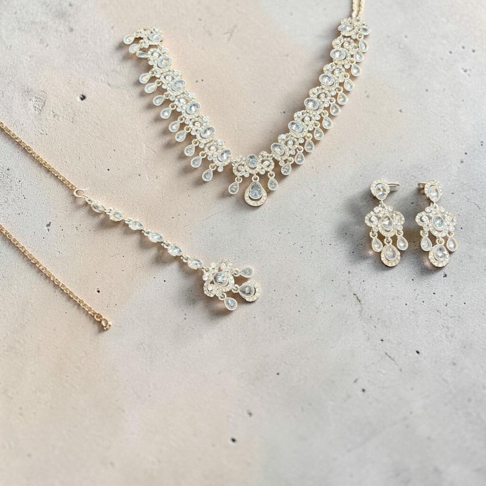 Necklace Set for Women with Earrings and Tikka – Traditional Indian & Pakistani Jewellery - Image 14